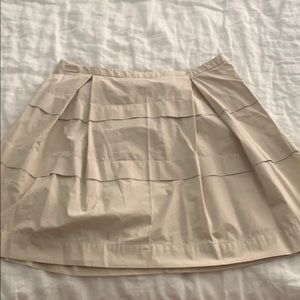 Madison pleated khaki skirt